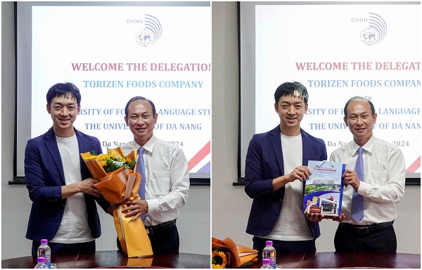 A collage of two men holding flowers and a bookDescription automatically generated